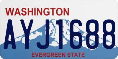 WA license plate AYJ1688