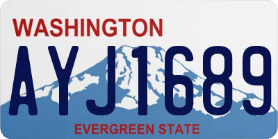 WA license plate AYJ1689