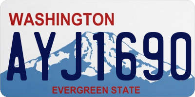 WA license plate AYJ1690