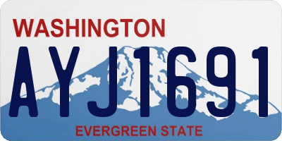 WA license plate AYJ1691