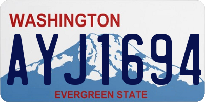 WA license plate AYJ1694