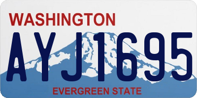 WA license plate AYJ1695