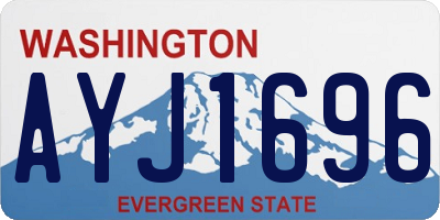 WA license plate AYJ1696