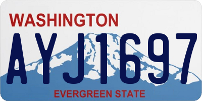 WA license plate AYJ1697