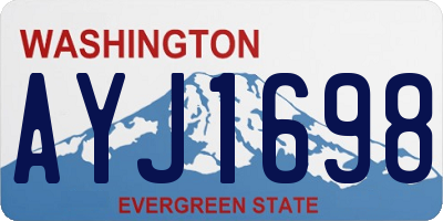 WA license plate AYJ1698