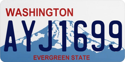 WA license plate AYJ1699