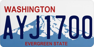 WA license plate AYJ1700