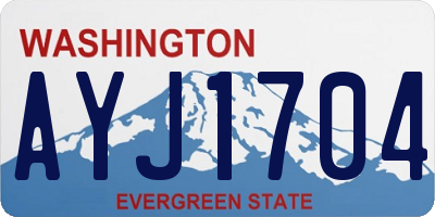 WA license plate AYJ1704
