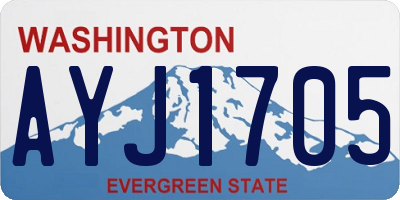 WA license plate AYJ1705