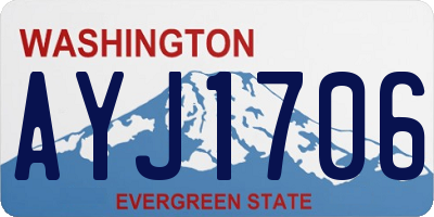 WA license plate AYJ1706