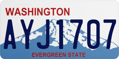 WA license plate AYJ1707