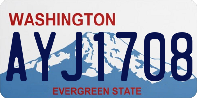 WA license plate AYJ1708