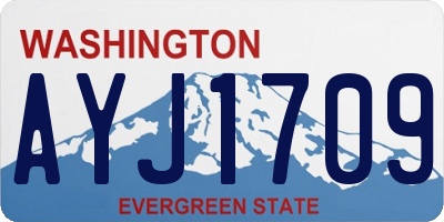 WA license plate AYJ1709
