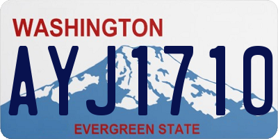 WA license plate AYJ1710