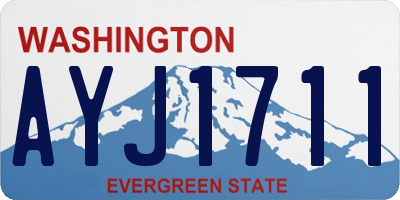 WA license plate AYJ1711