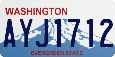 WA license plate AYJ1712