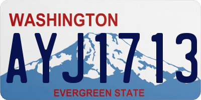 WA license plate AYJ1713
