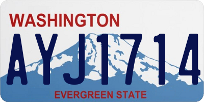 WA license plate AYJ1714