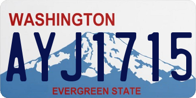 WA license plate AYJ1715