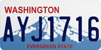 WA license plate AYJ1716