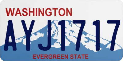 WA license plate AYJ1717