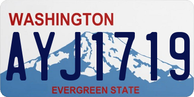 WA license plate AYJ1719