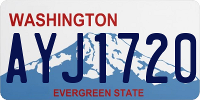 WA license plate AYJ1720
