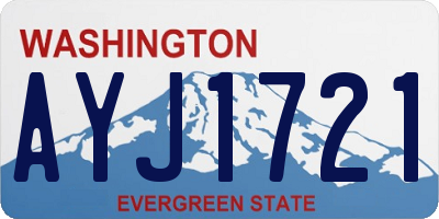 WA license plate AYJ1721