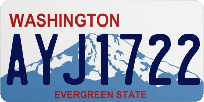 WA license plate AYJ1722