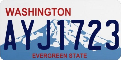 WA license plate AYJ1723