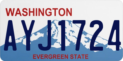 WA license plate AYJ1724