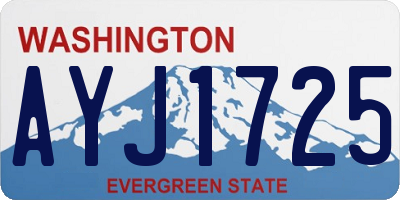 WA license plate AYJ1725