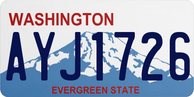 WA license plate AYJ1726
