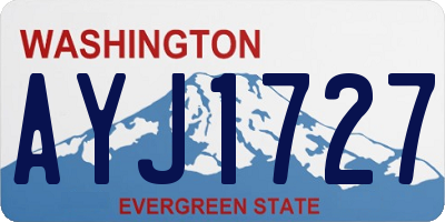WA license plate AYJ1727