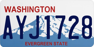 WA license plate AYJ1728