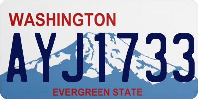 WA license plate AYJ1733