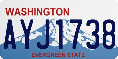 WA license plate AYJ1738