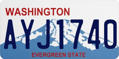 WA license plate AYJ1740