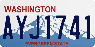 WA license plate AYJ1741