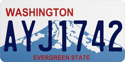 WA license plate AYJ1742