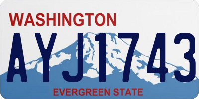 WA license plate AYJ1743