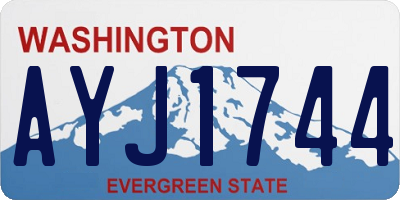WA license plate AYJ1744