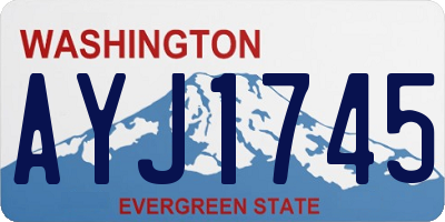 WA license plate AYJ1745