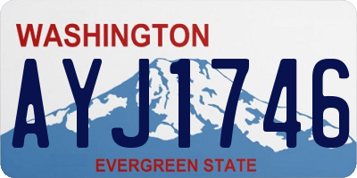 WA license plate AYJ1746