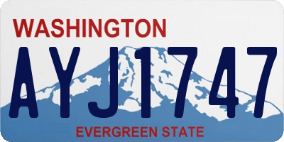 WA license plate AYJ1747