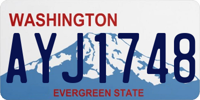 WA license plate AYJ1748