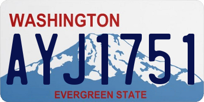 WA license plate AYJ1751