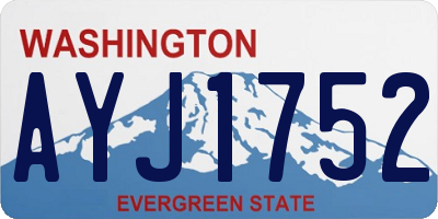 WA license plate AYJ1752