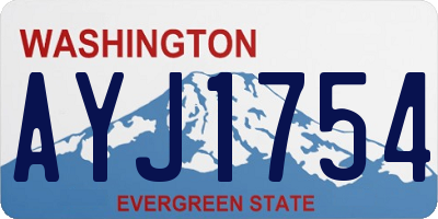 WA license plate AYJ1754