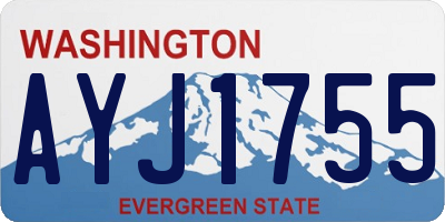 WA license plate AYJ1755